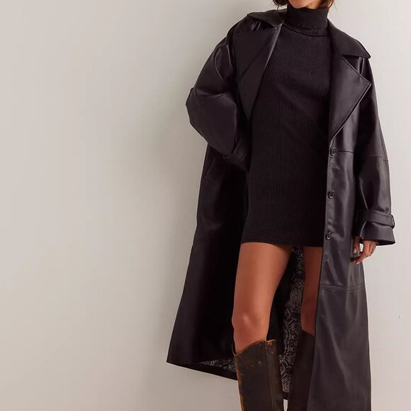 NEW Free People Brynn Turtleneck Sweater IN black 1125 2s1 - Picture 3 of 11